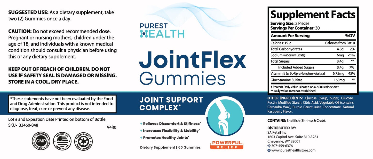 1 Bottle JointFlex Gummies (Smart Ship) - $39/ea ($69 Value)